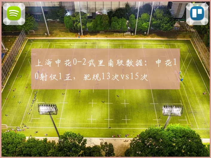 上海申花0-2武里南联数据：申花10射仅1正，犯规13次vs15次